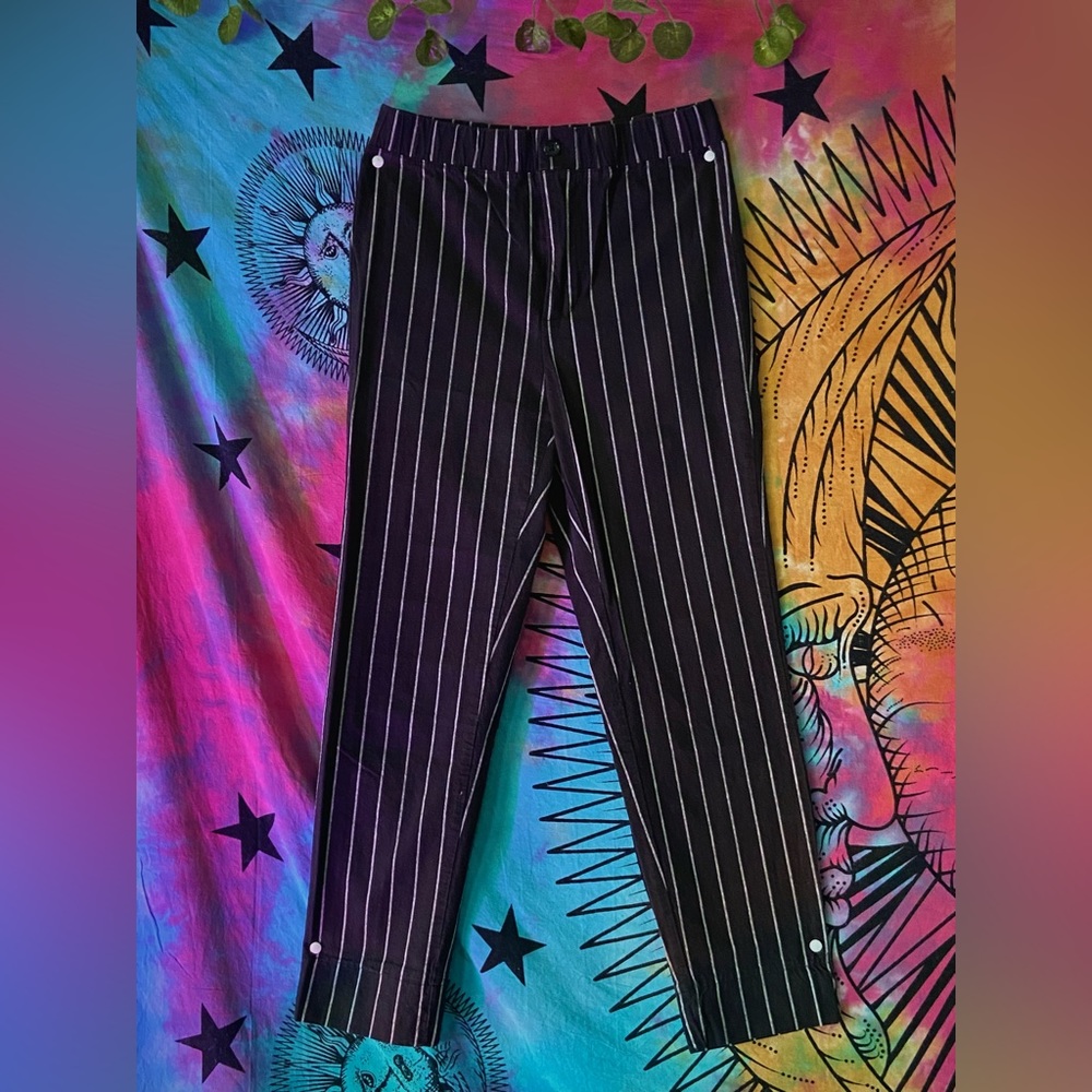 🐚 hollister ultra high rise stripped cropped pants